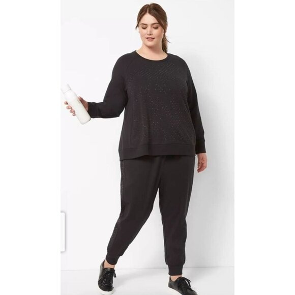 Lane Bryant Pants - Livi Active Comfy Stretch Size 14/16 Joggers Black Pockets